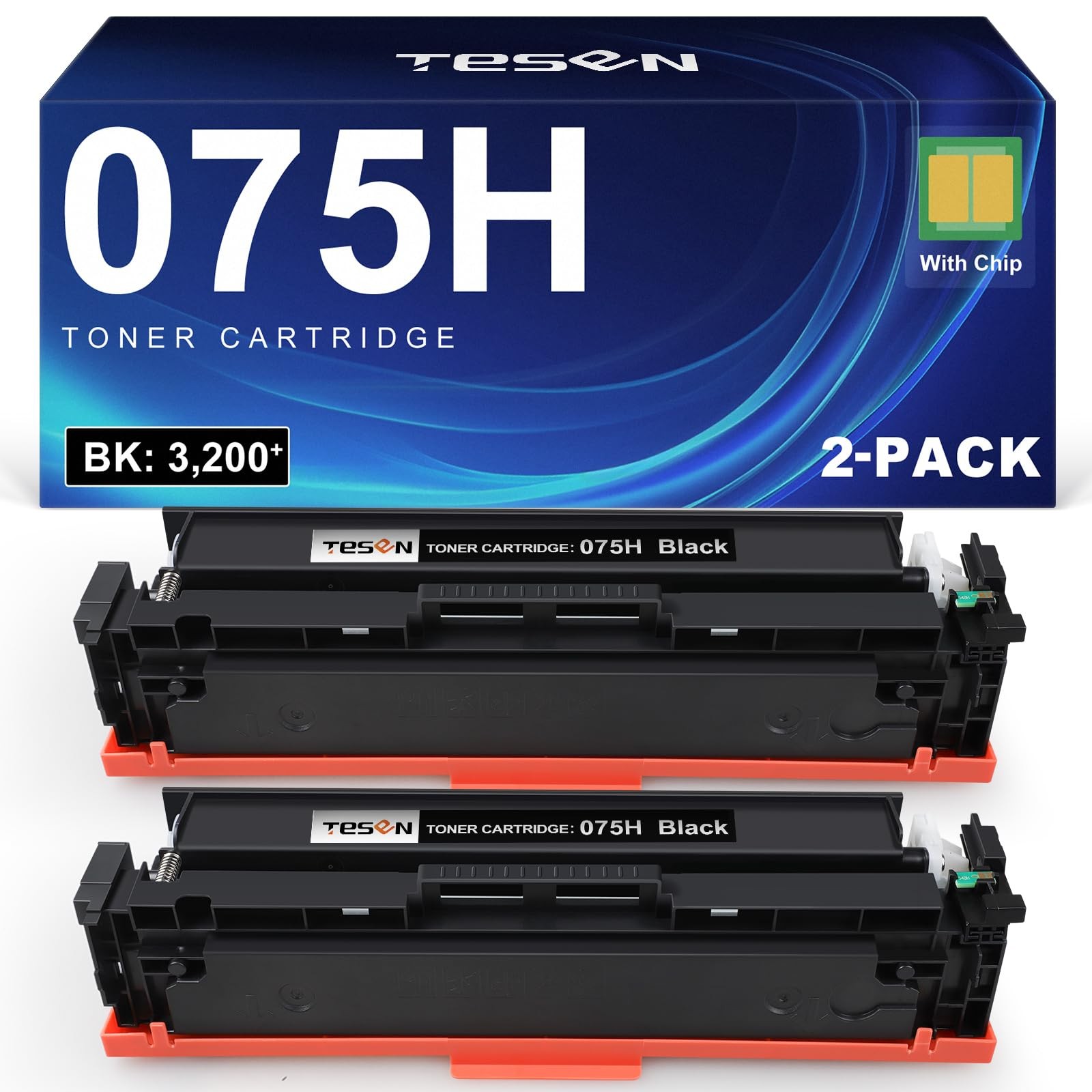 075H 075 Black High Capacity Toner Cartridge MF665CDW LBP646Cdw ink 2 Pack