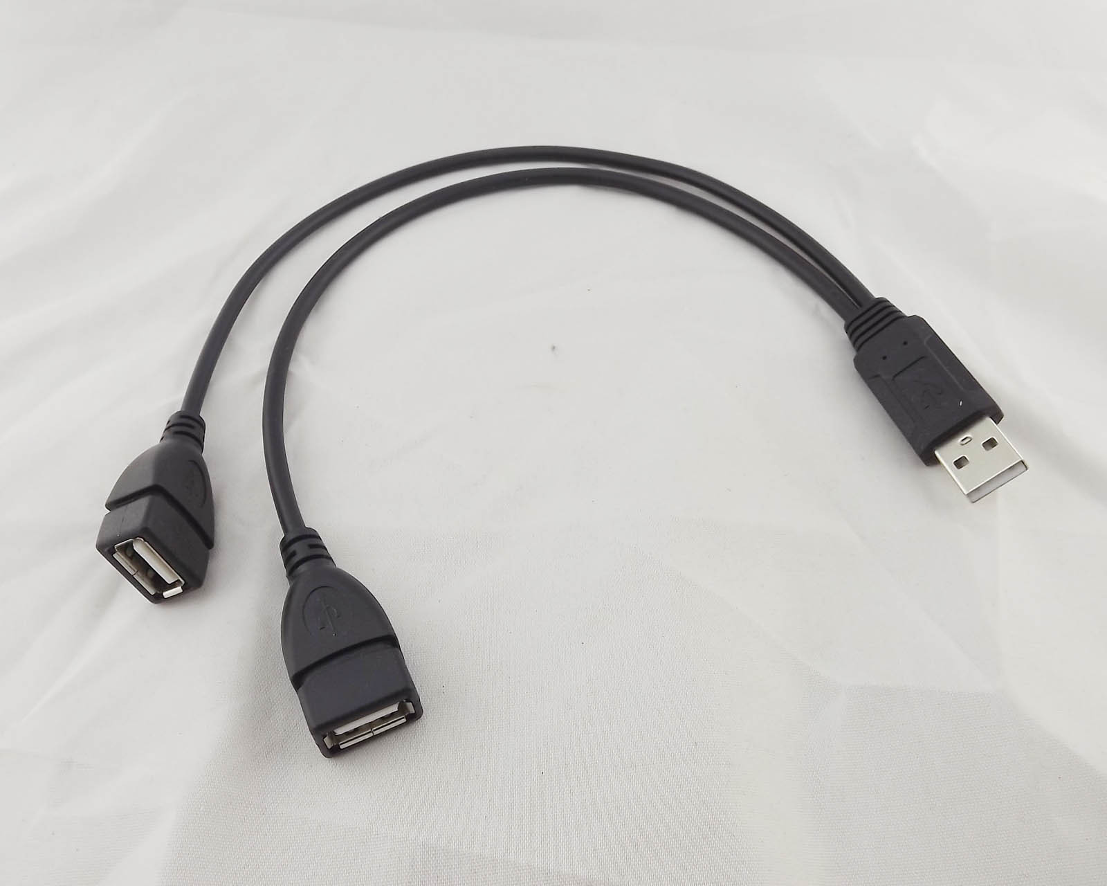 10x USB 2.0 A Male To 2 Dual USB Female Y Splitter Hub Power Cord Adapter Cable