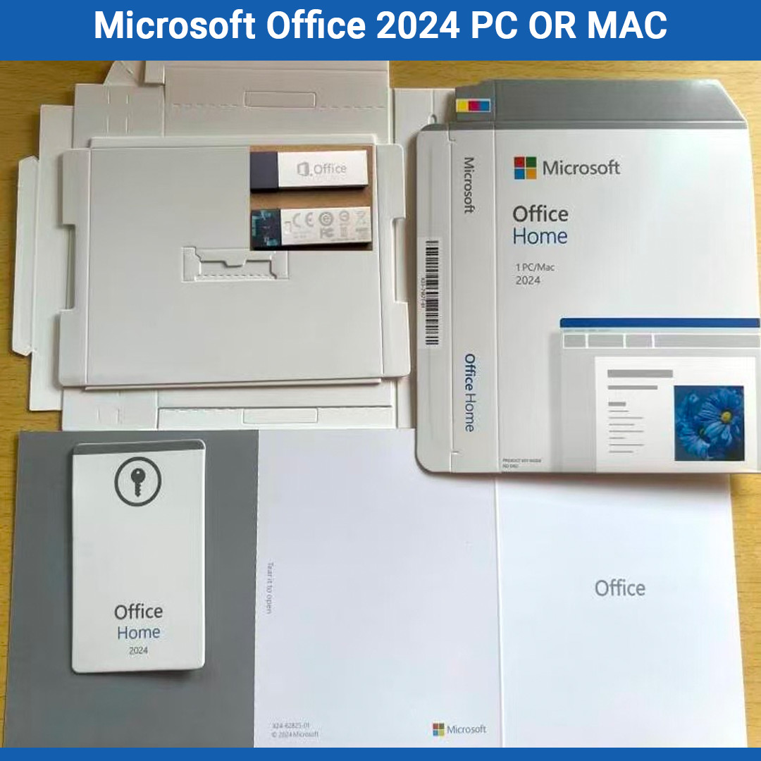 Microsoft Office Home 2024 PC or Mac   Lifetime License Product  No Subscription