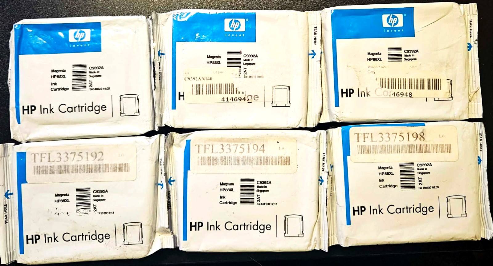 (6) HP 88XL Magenta Original Genuine Ink Cartridge C9392A Officejet Pro Printer