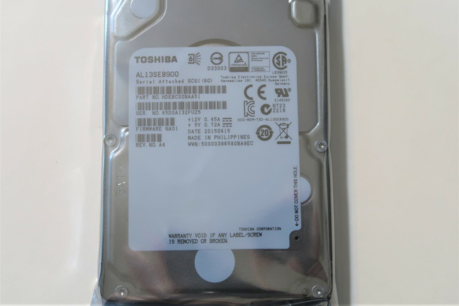 Toshiba AL13SEB900 10K 6Gb/s 900gb 2.5" SAS Server Storage Array Hard Drive