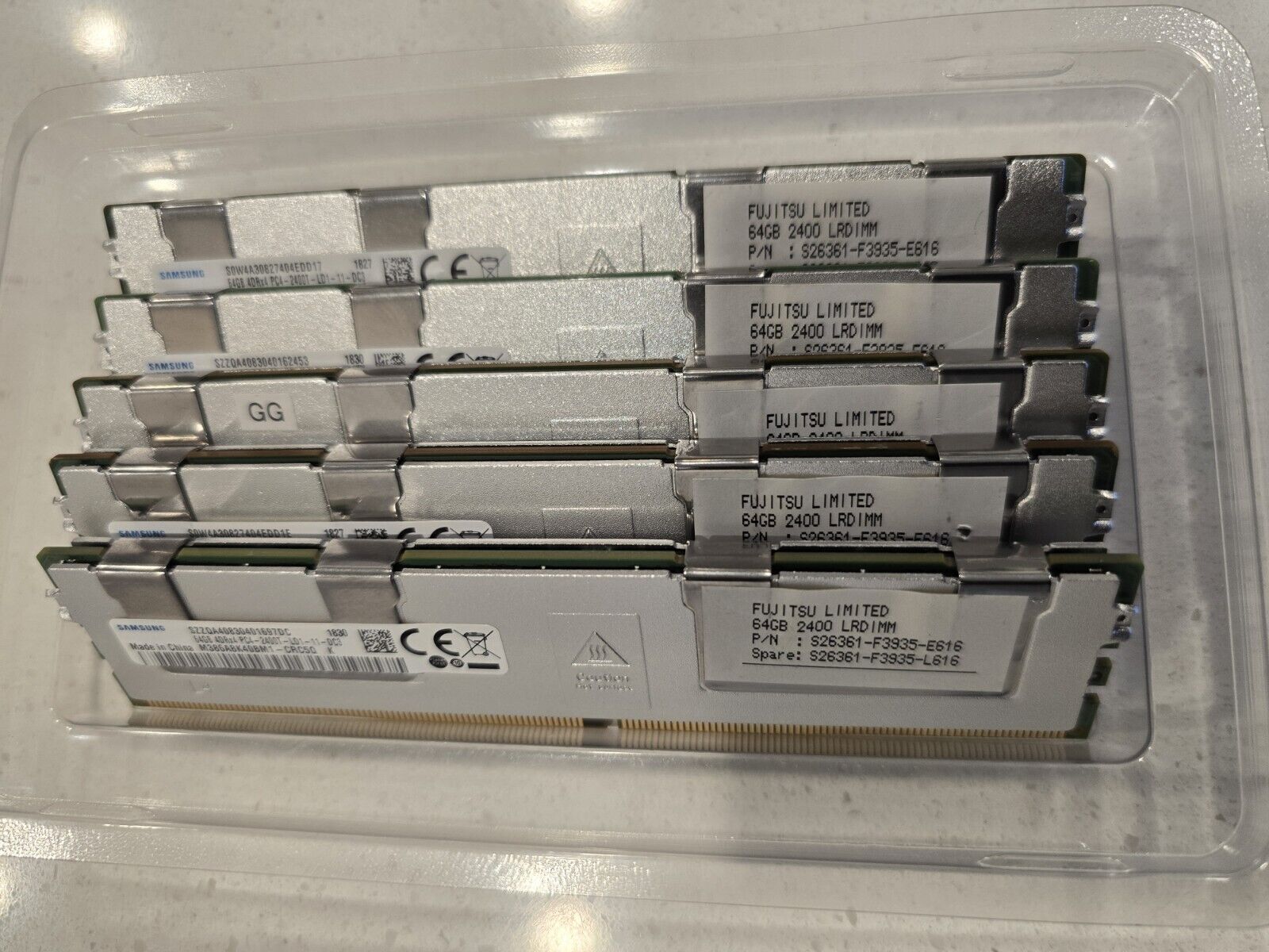Lots of 5 SAMSUNG M386A8K40BM1-CRC 64GB (1X64GB) 4DRx4 PC4-2400T-L MEMORY Mint