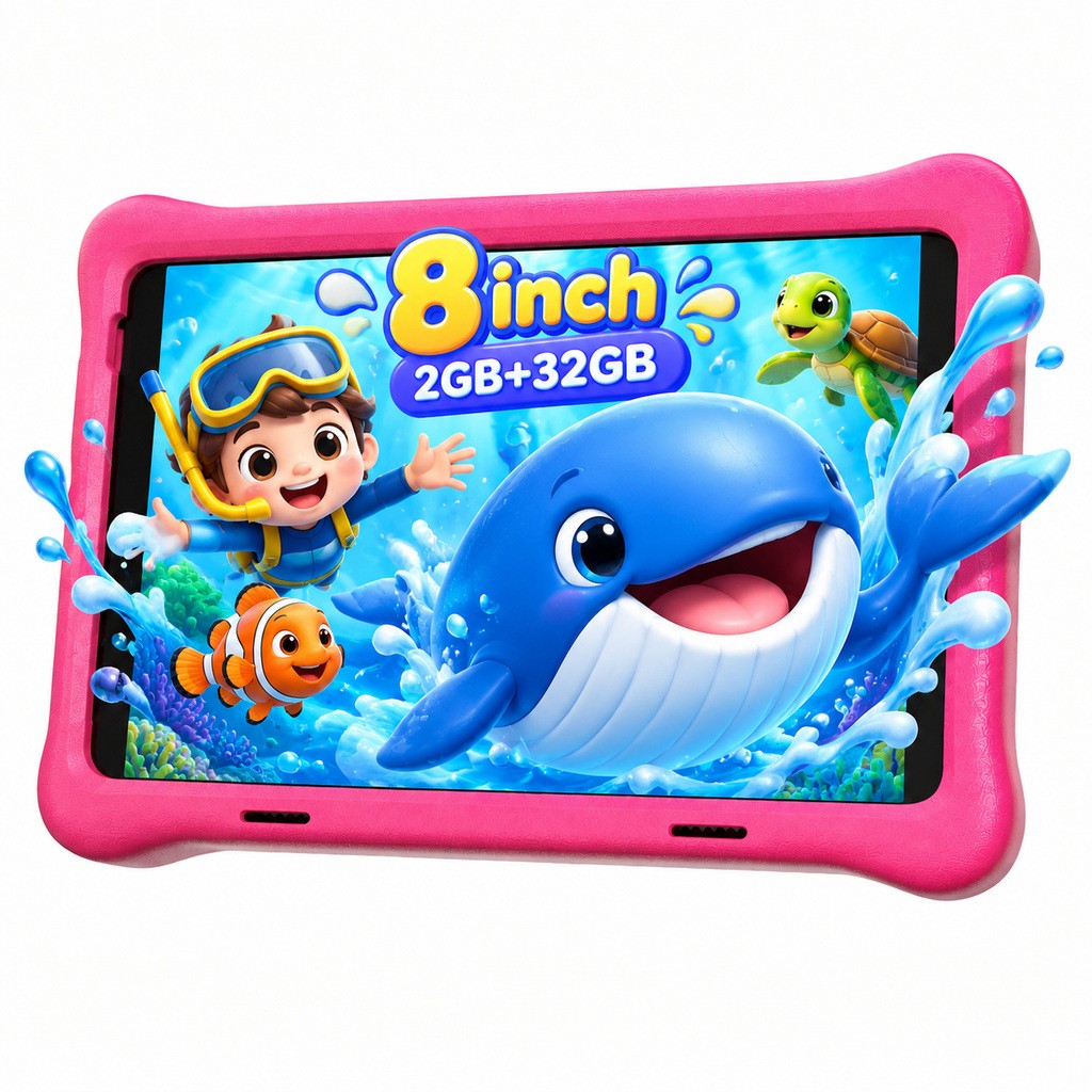 Kids Tablet 8" Android 12 Quad Core 2+32GB Wifi Bluetooth Youtube Google play