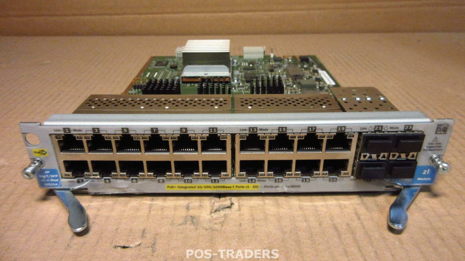 HP J9535A 20-PORT GT POE+/4-PORT SFP V2 ZL Module PULLED FROM HP E5406 ZL J8697A