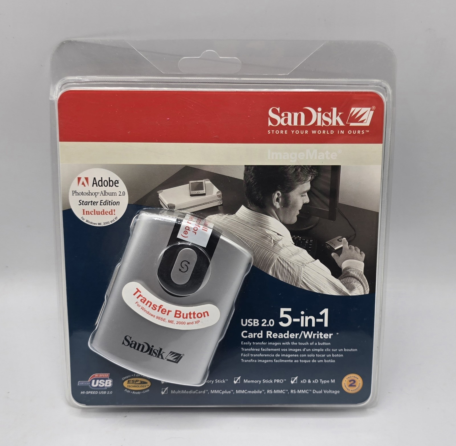 SanDisk ImageMate - USB 2.0 5-in-1 Card Reader/Writer - SDDR-99-A15 - NEW SEALED