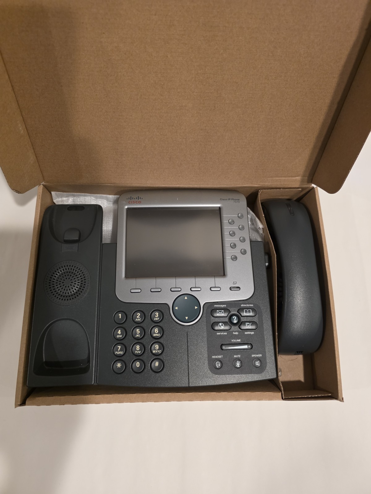 Cisco CP-7970G IP Phone 7900 Series Color Touchscreen PoE VoIP Phone, No Adapter