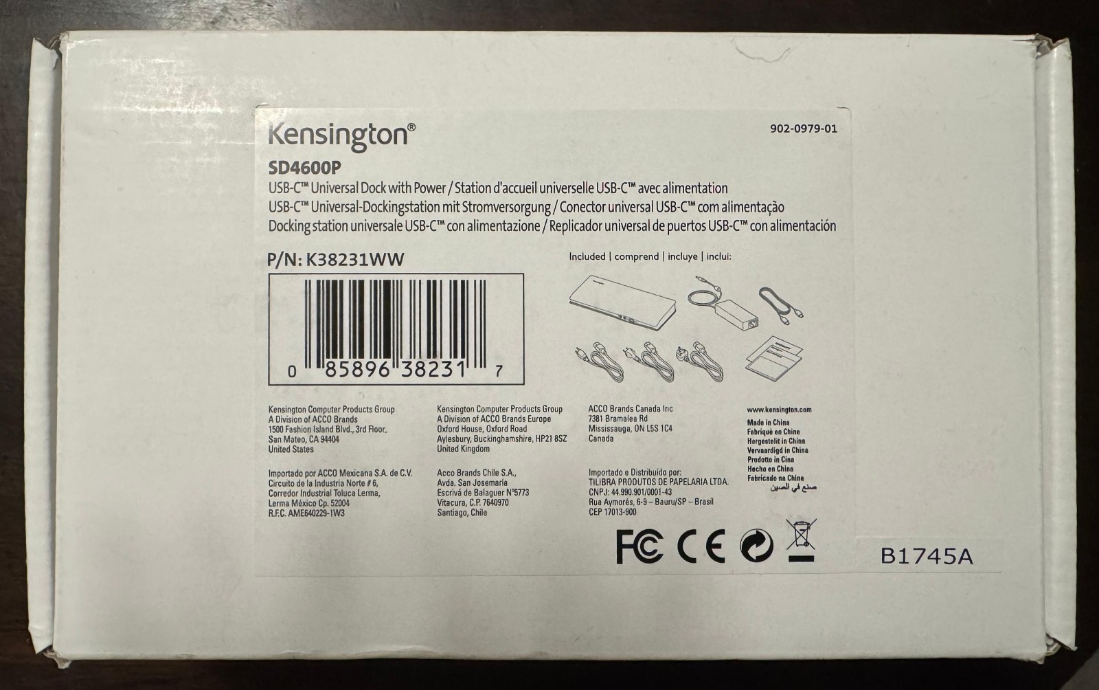 Kensington SD4600P USB-C Universal Docking Station w/Power