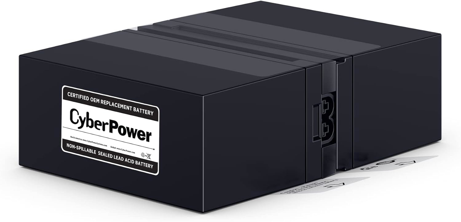 CyberPower RB1280X2B UPS Replacement Battery Cartridge, Maintenance-Free, User I