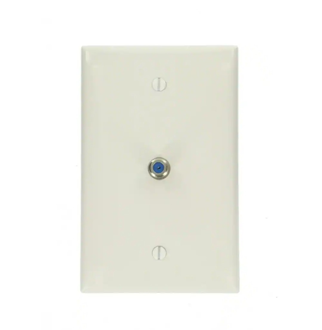 Box Of 20 Leviton 1-Gang Midway CATV Wall Plate, White 40539-MW