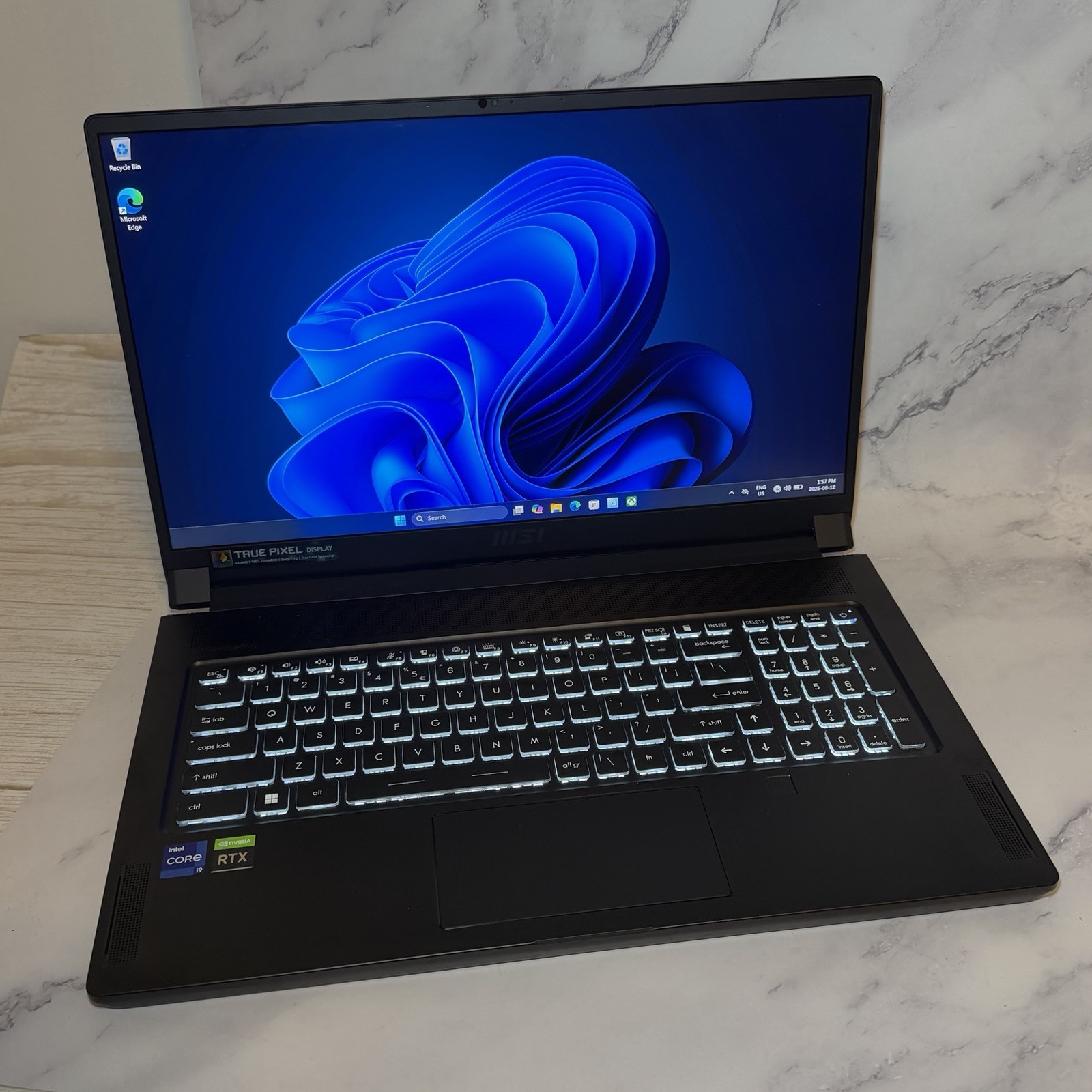 MSI Workstation Laptop WS76 i9-11900H 4K 32GB 1TB NVIDIA RTX A3000 GPU Open Box