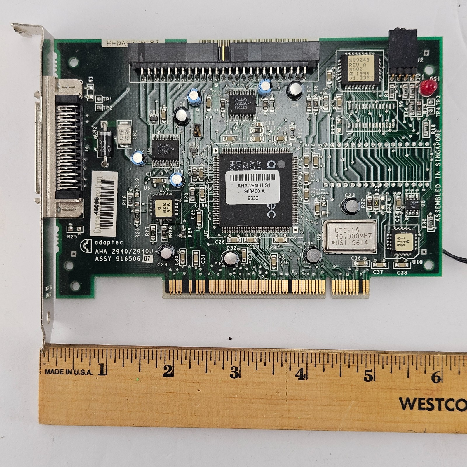 Title: Adaptec AHA-2940U 185202-001 Compaq PCI Ultra SCSI Controller Card 50-Pin