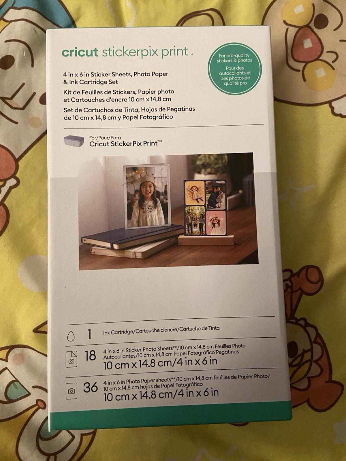 Cricut StickerPix Print Sticker Sheets & Ink Cartridges 72 Sheets 2 Cartridges
