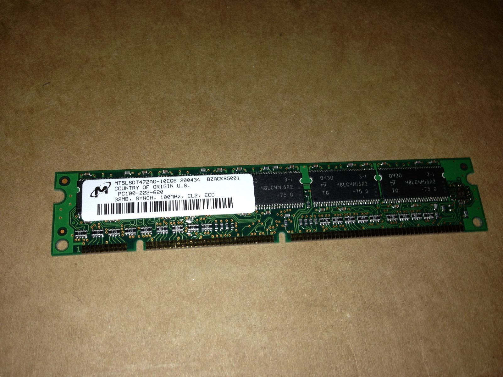  MICRON 32MB MT5LSDT427AG-10EC6 PC100  100MHZ