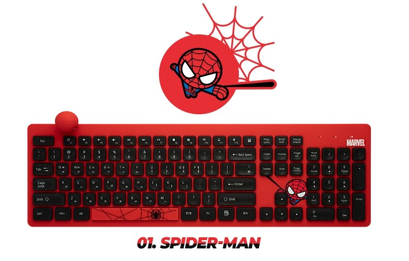 Marvel Collection Kawaii Figure 2.4GHz Wireless Keyboard -  w/ Tracking