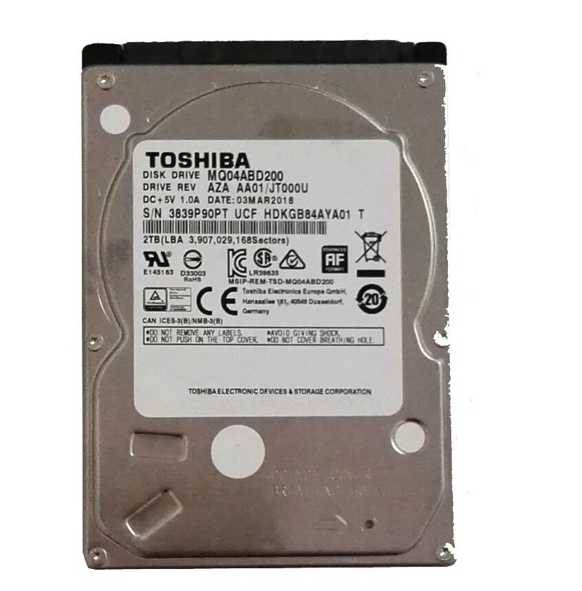 MQ04ABD200 For Toshiba 128MB 2TB 5400RPM SATA 2.5" Laptop HDD Hard Disk Drive