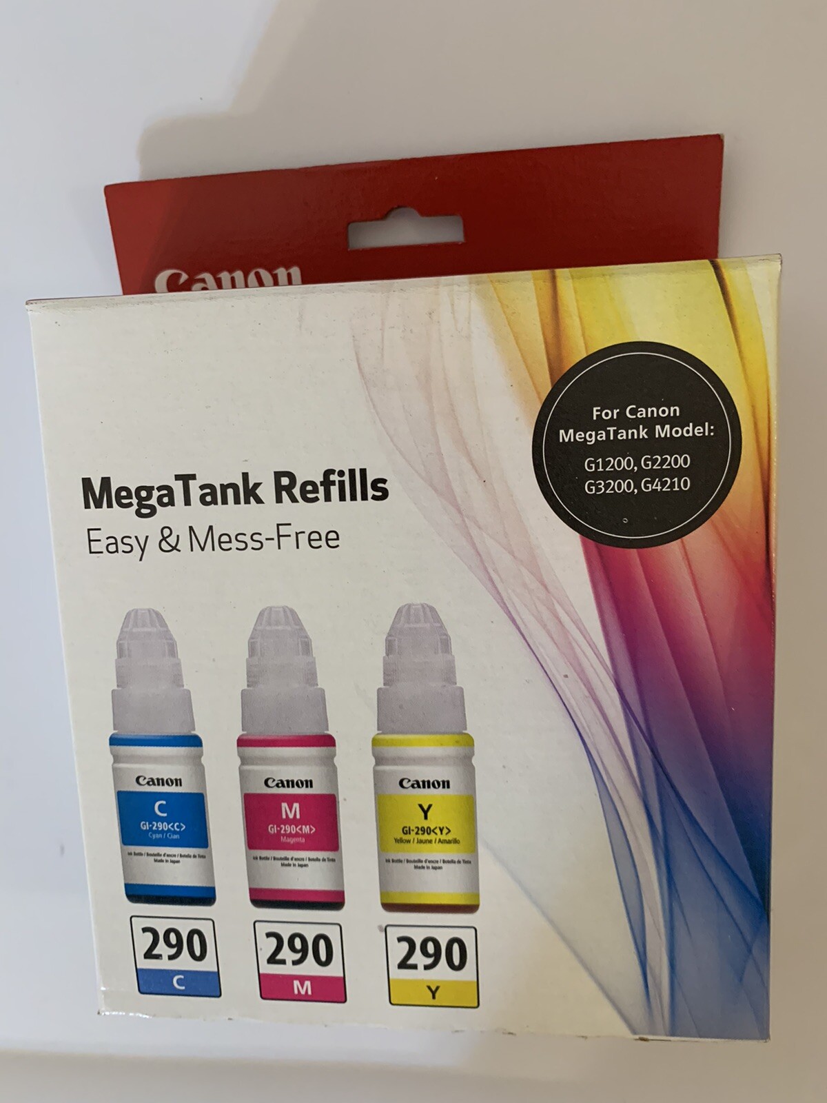 CANON INK 1596C005 GI-290 CMY Mega Tank Refills G1200 G2200 G3200 G4210
