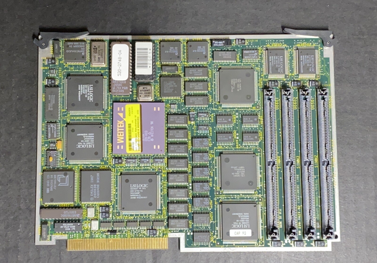 Sun 501-1748 SPARCstation SLC system board Sun-4/20 0MB WEITEK, Vintage