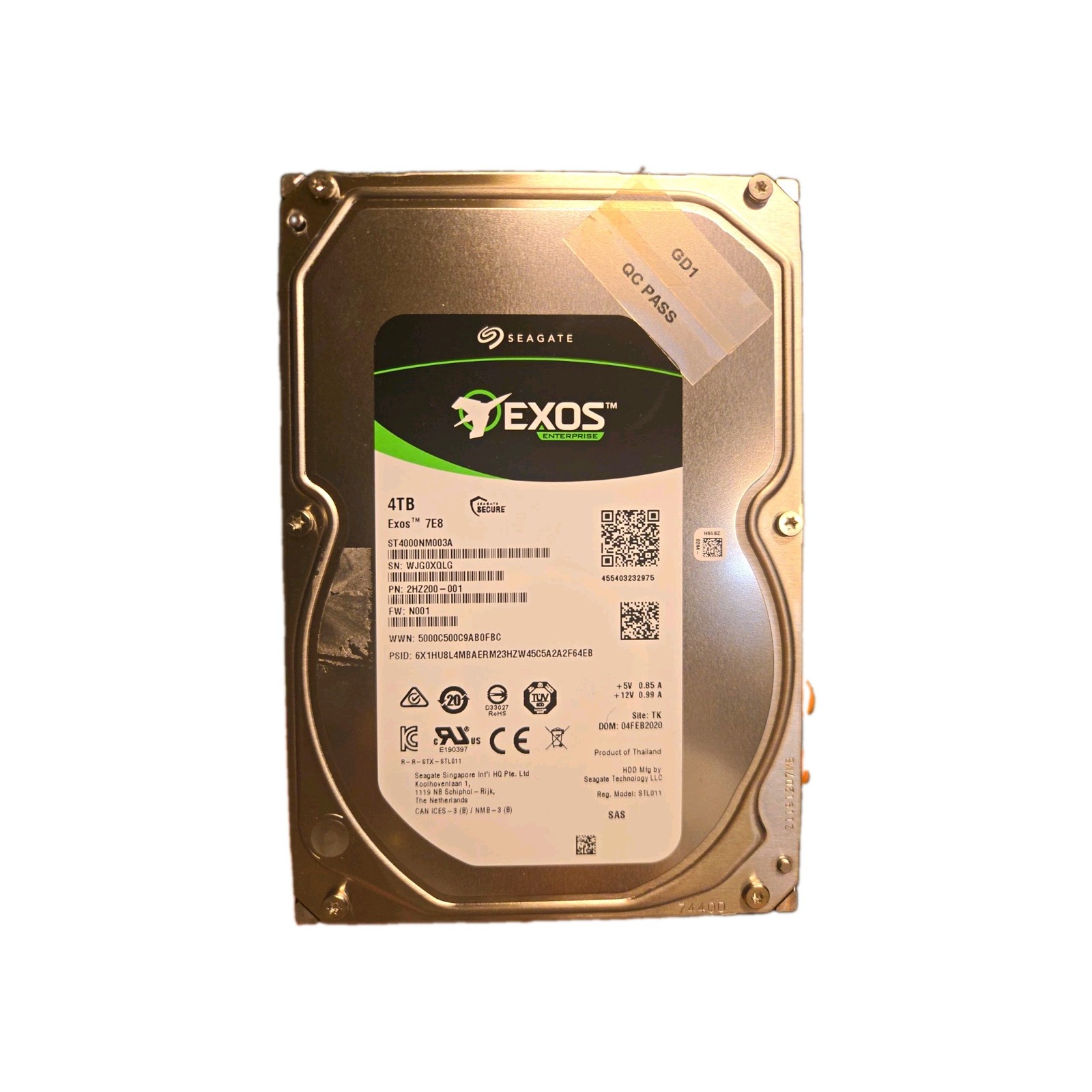 4x Seagate Exos 7E8 4TB 3.5in SAS HDD ST4000NM003A (Read condition)