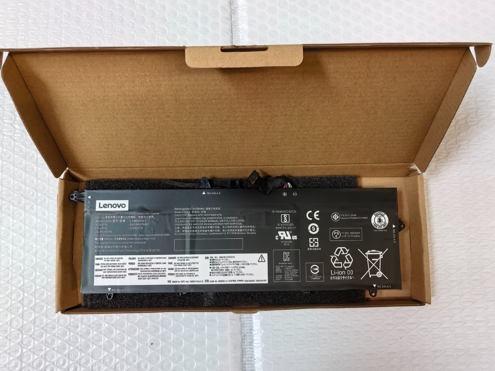 Genuine L18M3PD1 L18C3PD1 L18L3PD1 Battery Lenovo ThinkPad T490s T495s Series US