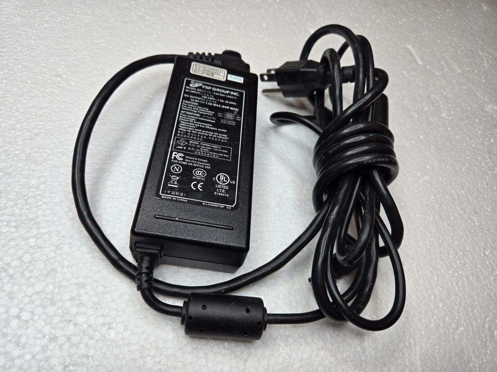 Genuine Original FSP Group FSP084-1ADC11 12V 7.0A 84W 4 Pin Connector Adapter