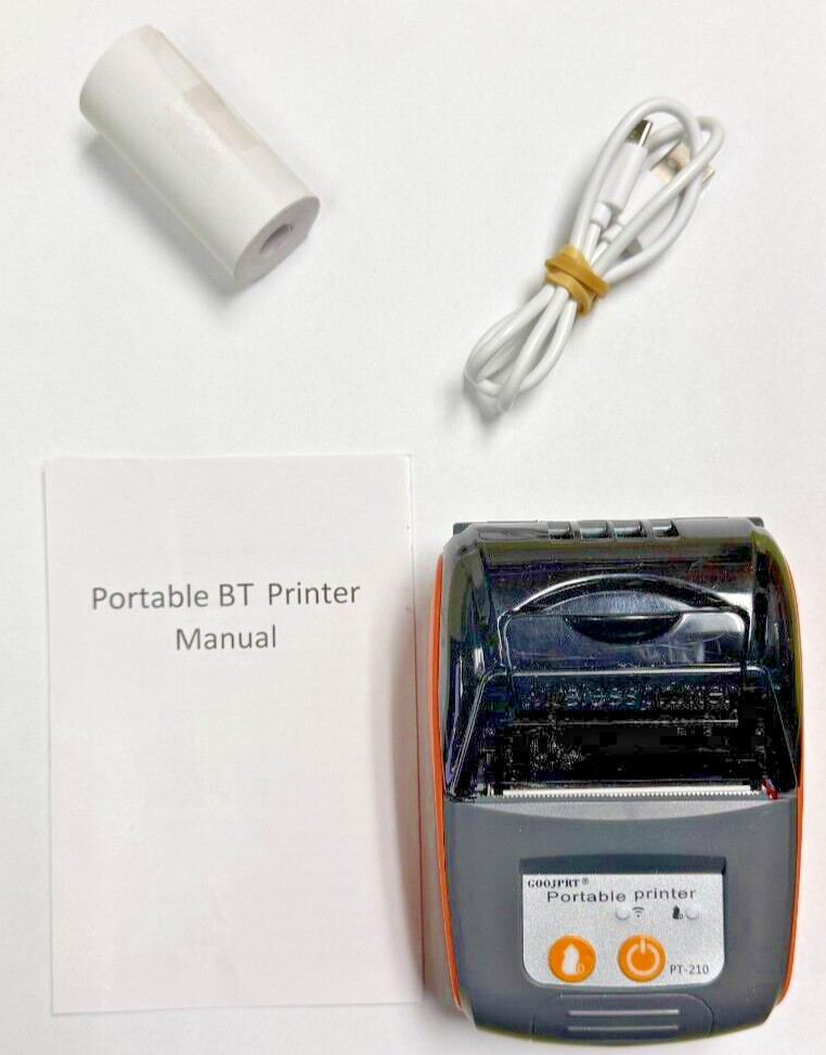 GOOJPRT PT-210 Portable Thermal Printer Handheld 48mm Receipt Printer