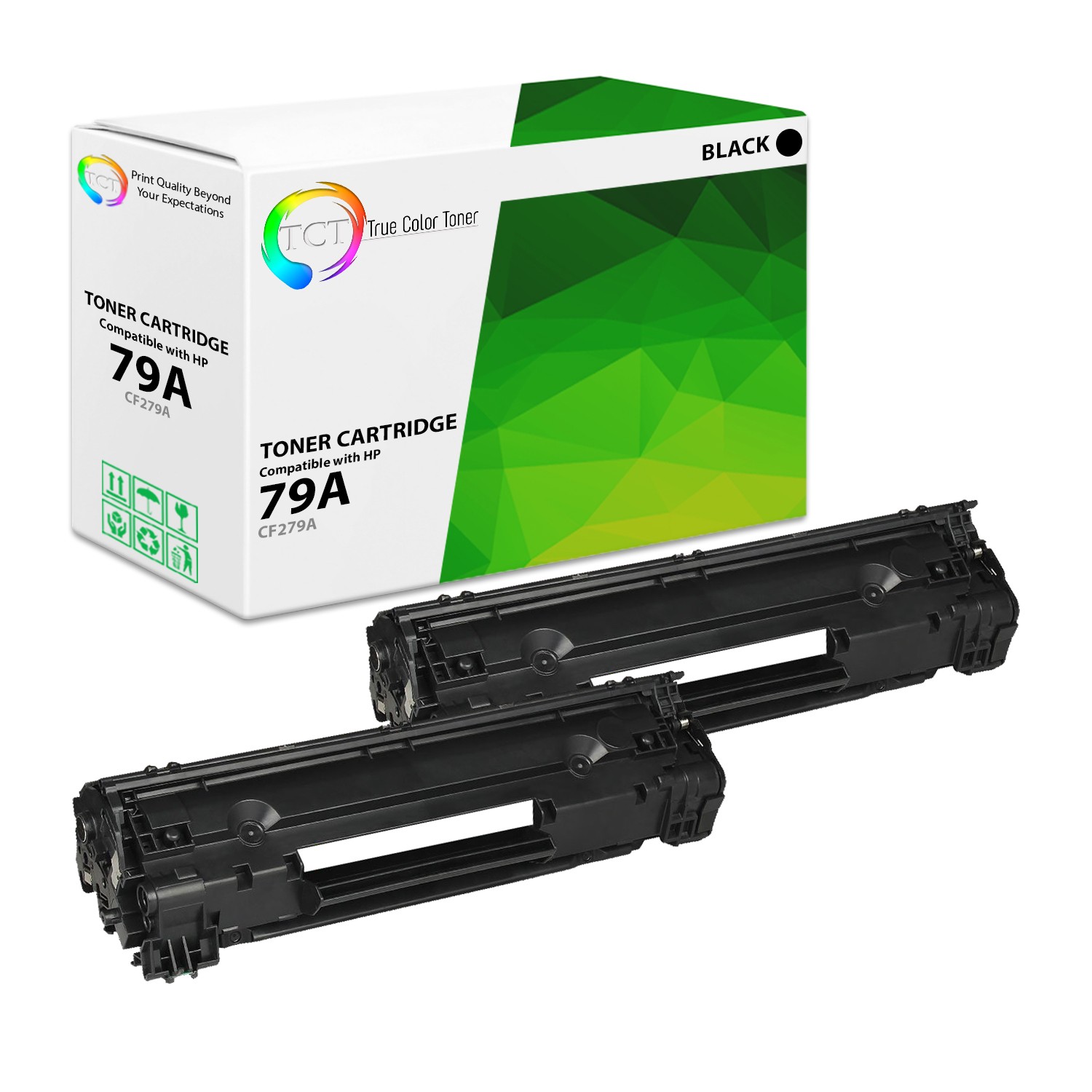 2Pk TCT CF279A 79A Black For HP Pro M12w M12a MFP M26 M26a Compatible Cartridge