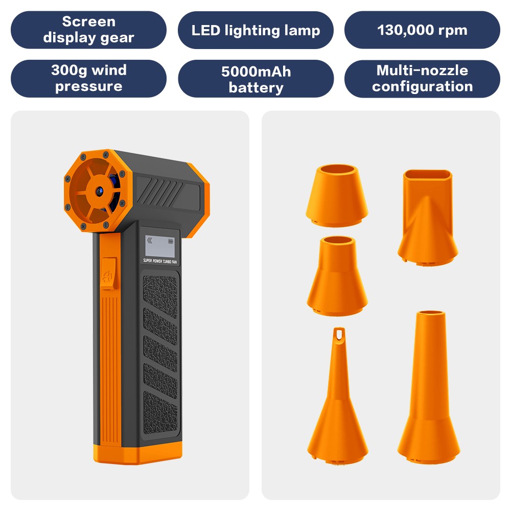 Air Duster 130000RPM 52m/s Powerful Air Blower Violent Fan Mini Turbo Fan Blower