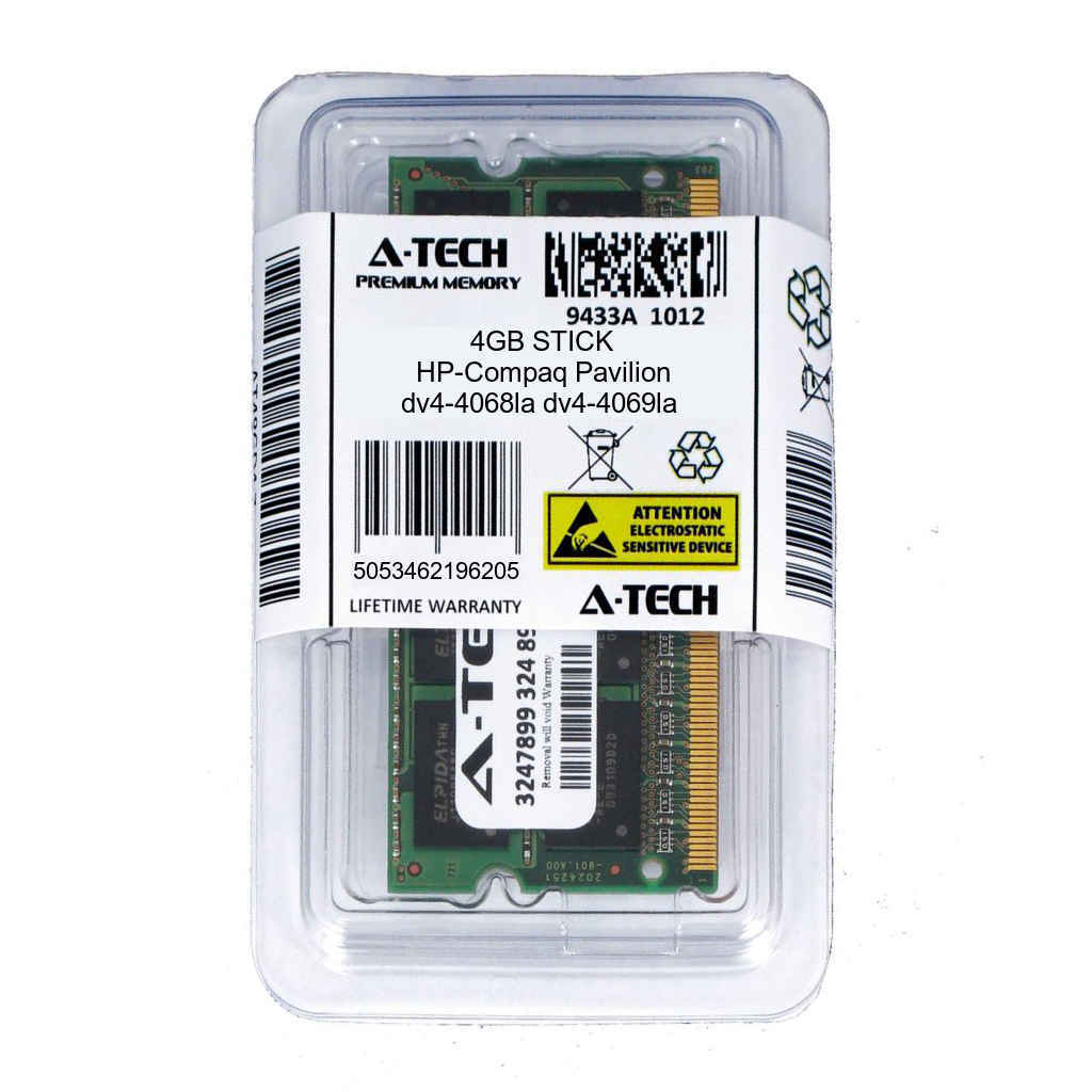 4GB SODIMM HP Compaq Pavilion dv4-4068la dv4-4069la dv4-4075la Ram Memory