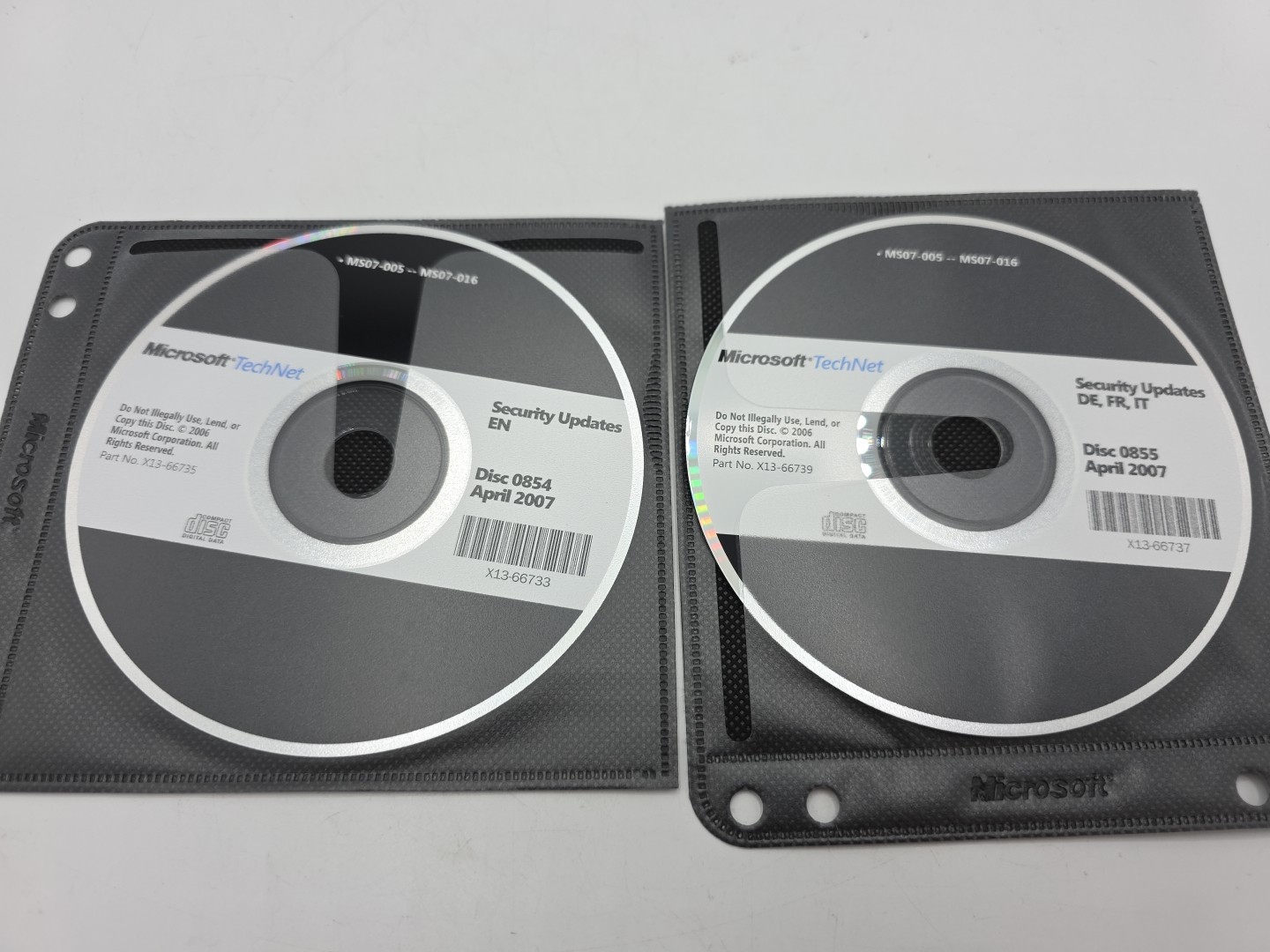 MICROSOFT-TechNet security Updates EN DE FR IT MS07-005 ms07-016 April 2007