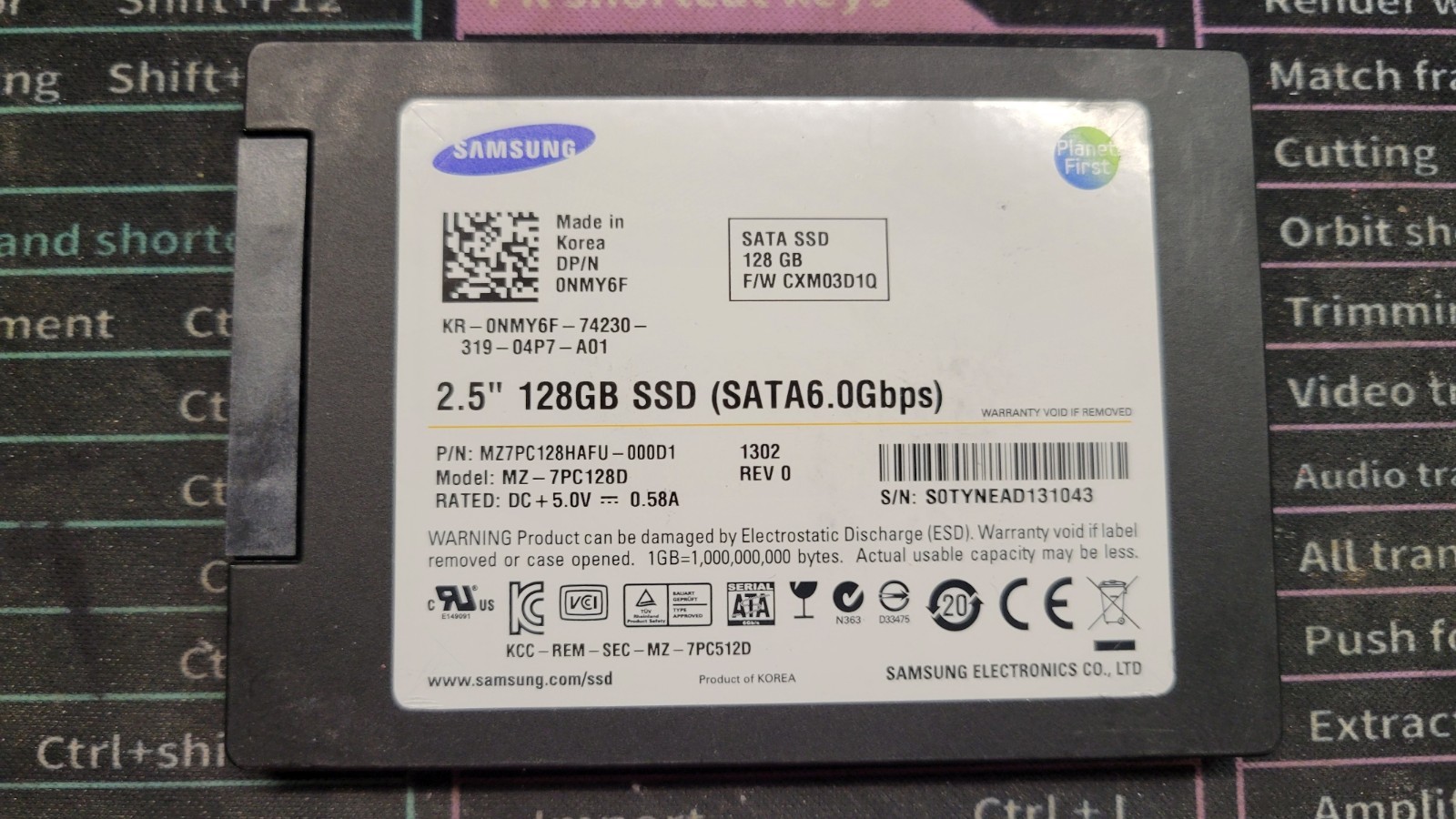 Samsung PM830 128GB 2.5" 7mm SATA SSD - Tested -