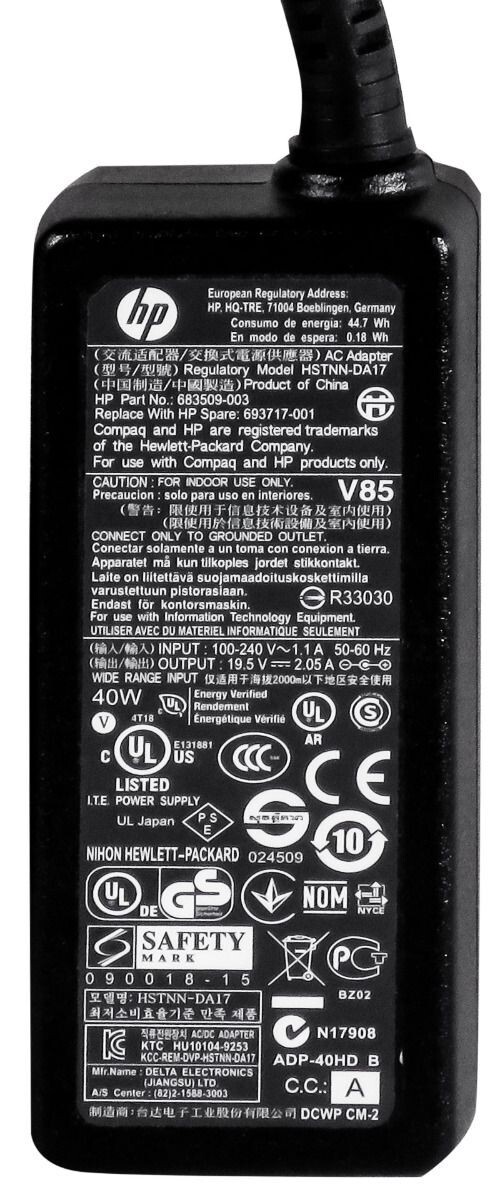 Genuine HP AC Adapter HP 693717-001 683509-003 HSTNN-DA17 40WATT 19.5V 2.05A