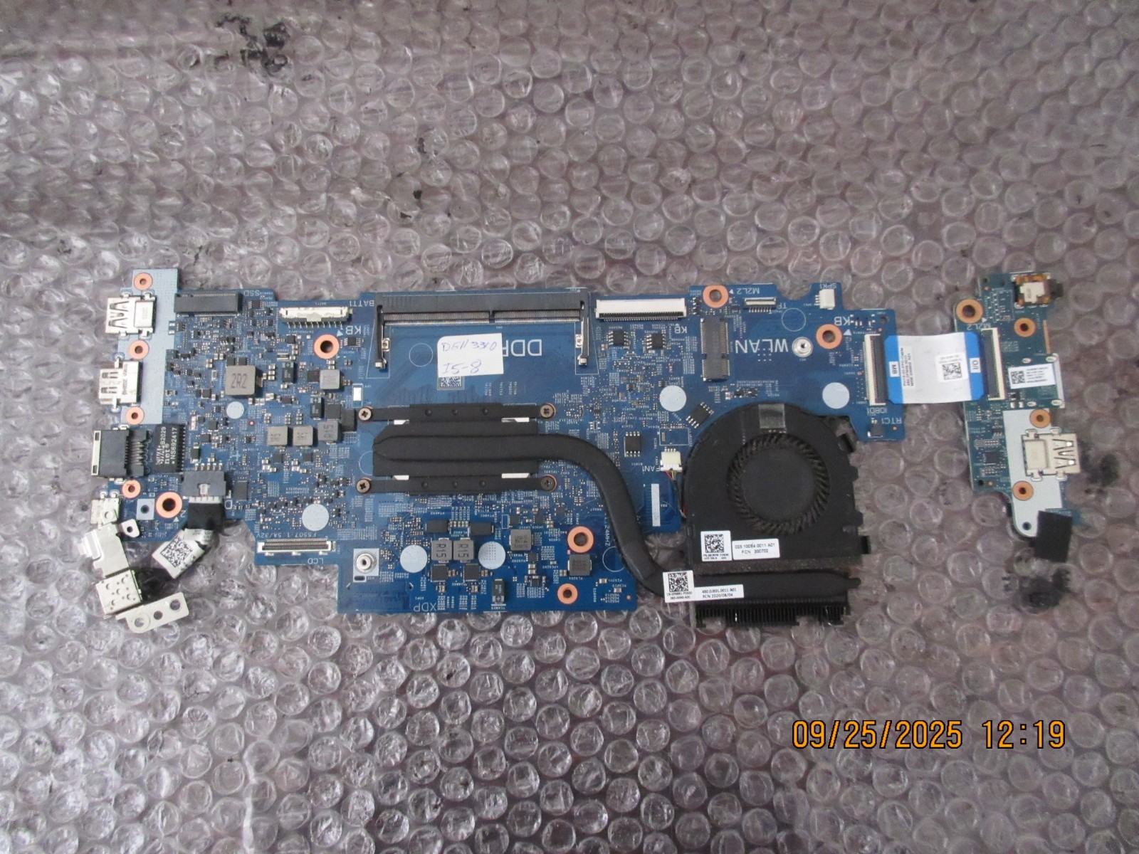 DELL 3310 Laptop Motherboard 06D967 | INTEL CORE i5-8250U 1.60 GHZ + FAN