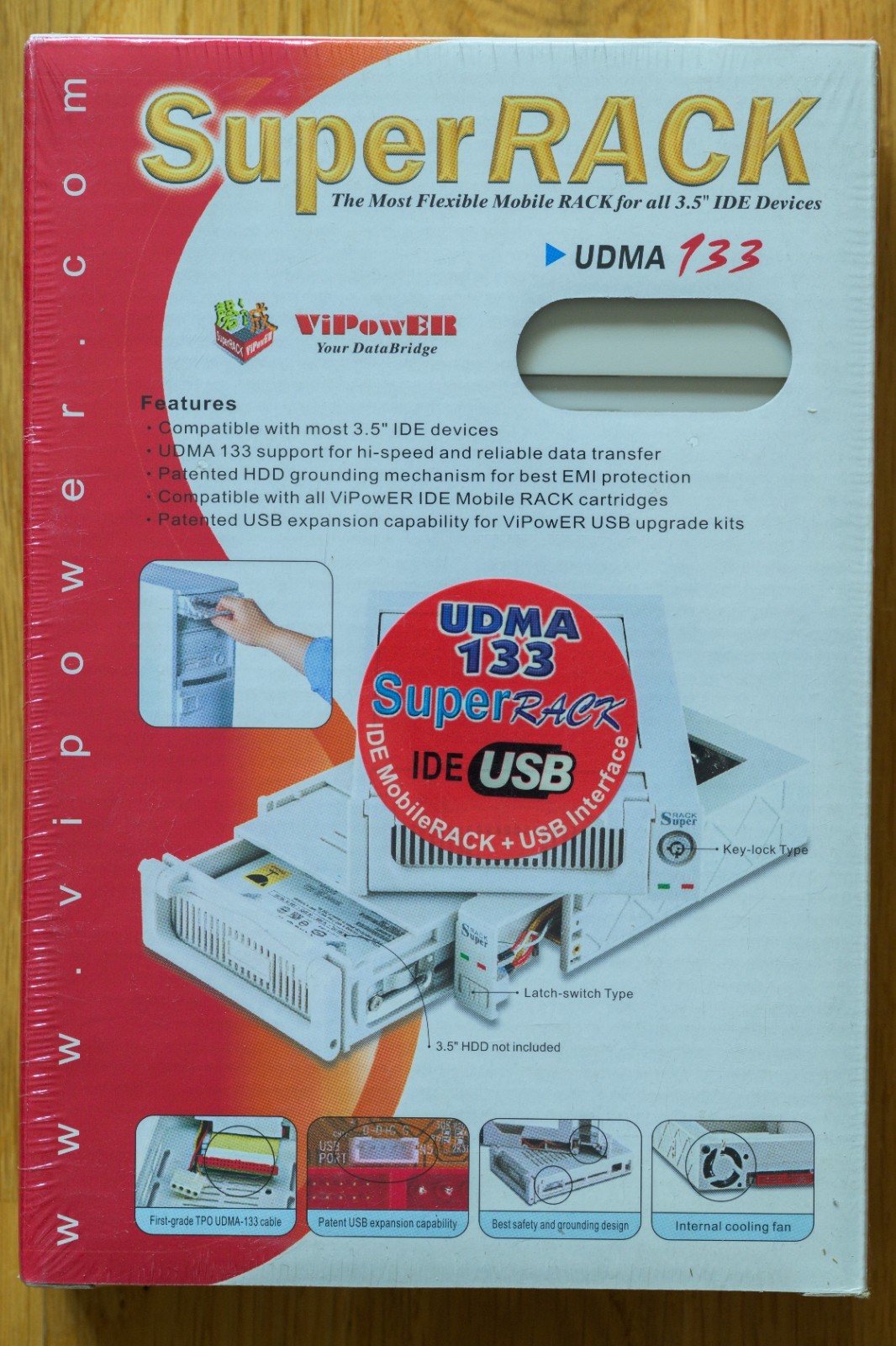 ViPowER SuperRack UDMA 133 3.5" IDE ATA Pata Bay, Caddy, Rack - New, Sealed
