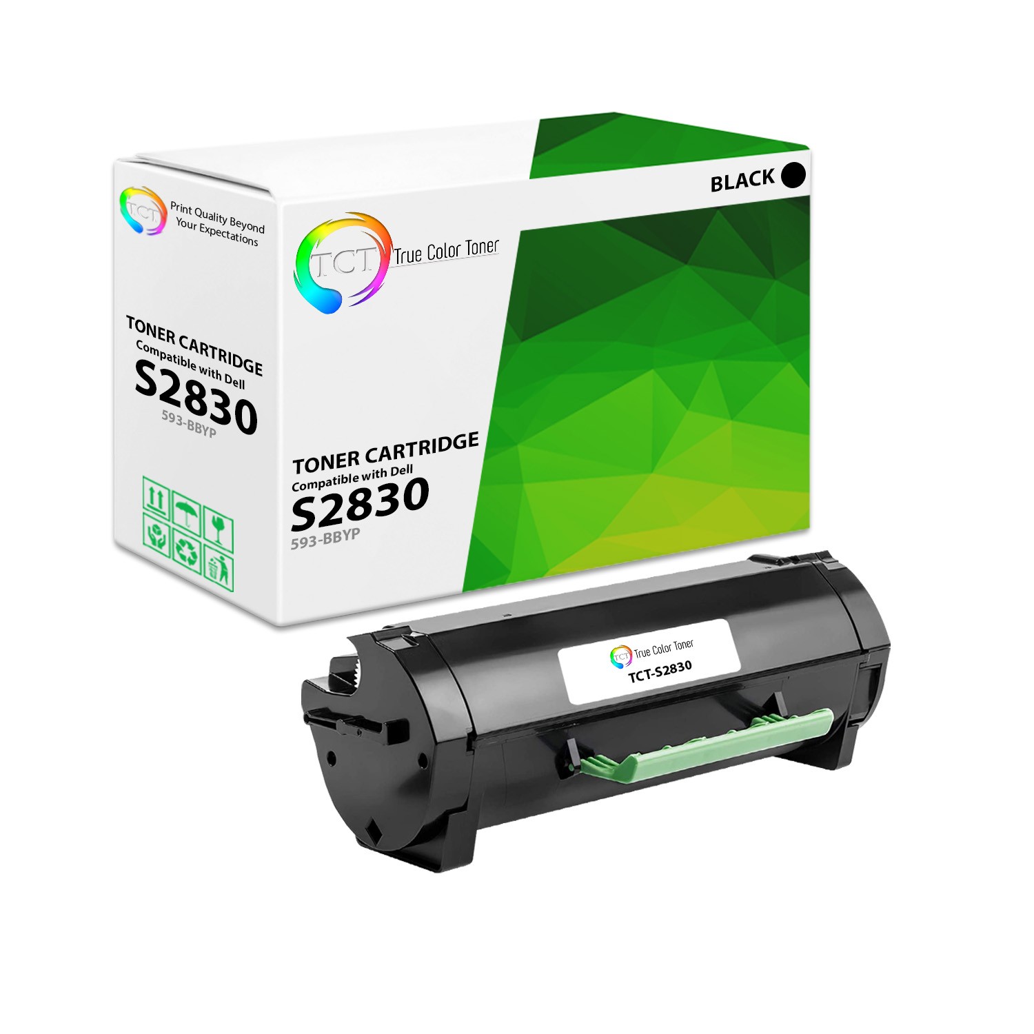 TCT Premium 593-BBYP Black for Dell S2830DN Compatible Toner Cartridge