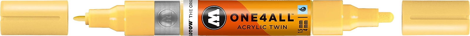 MOLOTOW ONE4ALL Acrylic Twin Pump Marker, 1.5mm and 4mm Nibs, Vanilla Pastel,...