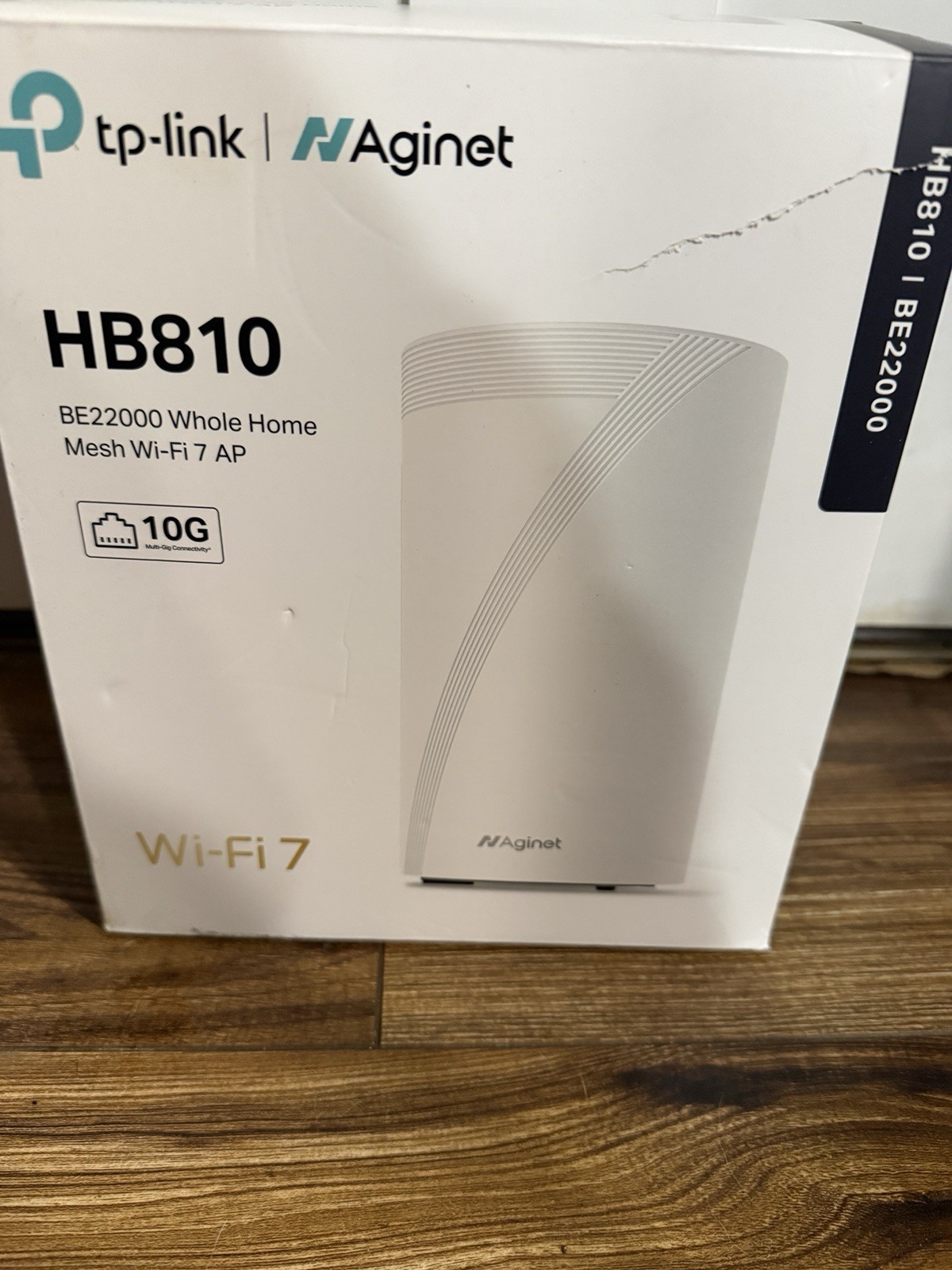 TP-Link Aginet HB810 BE22000 Whole Home Mesh Wi-Fi 7 AP White Tri-Band Router