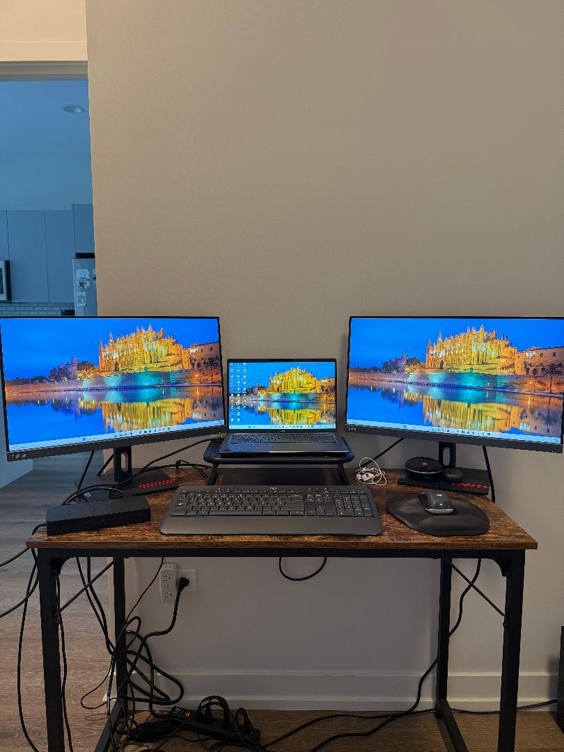 Two Lenovo ThinkVision T24i-30 23.8" FHD IPS LED Monitor - Raven Black