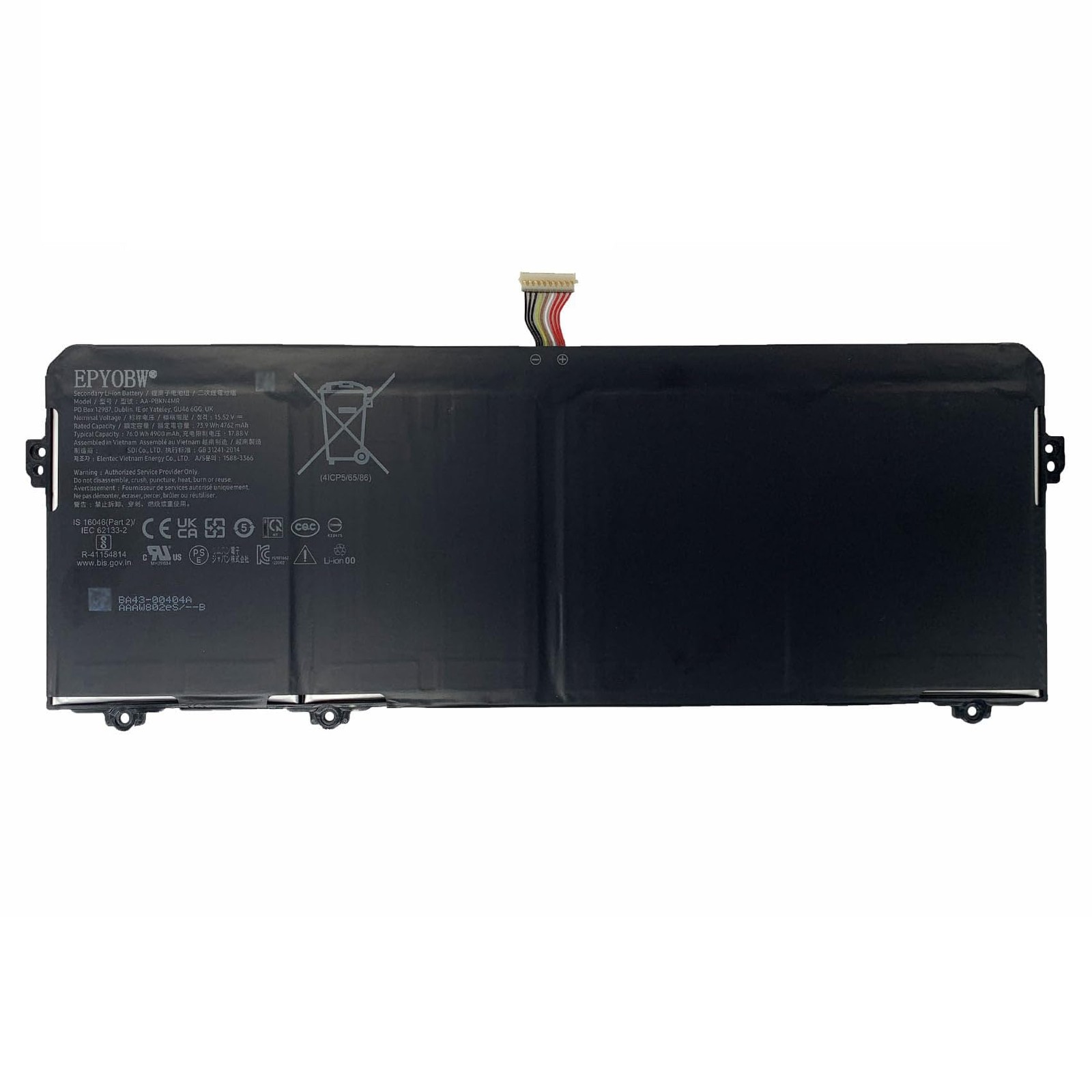 AA-PBKN4MR Laptop Battery for Samsung Galaxy Book Pro 360 13 in. NP930XDB 73.9Wh