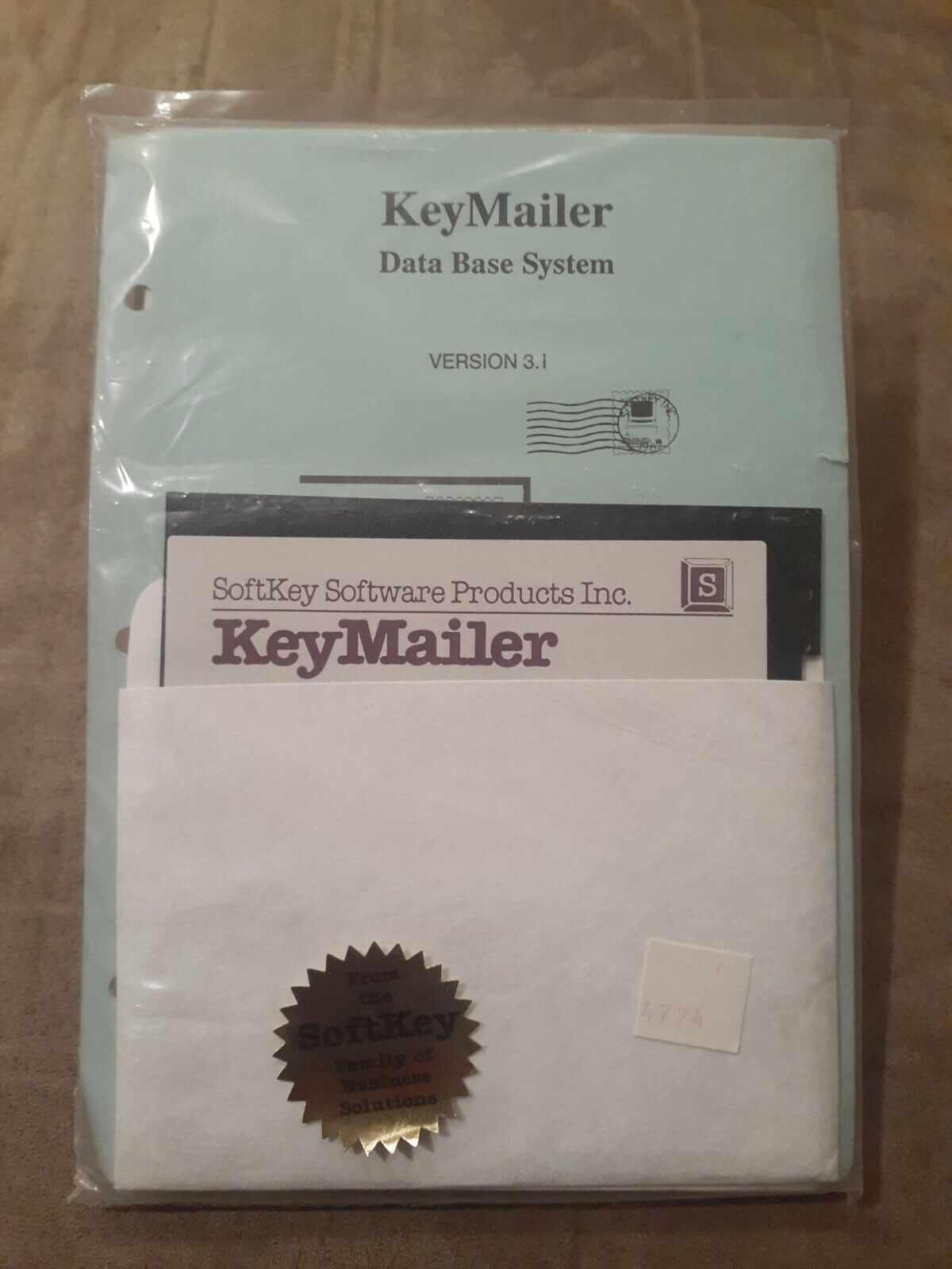 SoftKey Key Mailer KEYMAILER Version 3.1 FLOPPY DISK - RARE VINTAGE - SEALED NEW