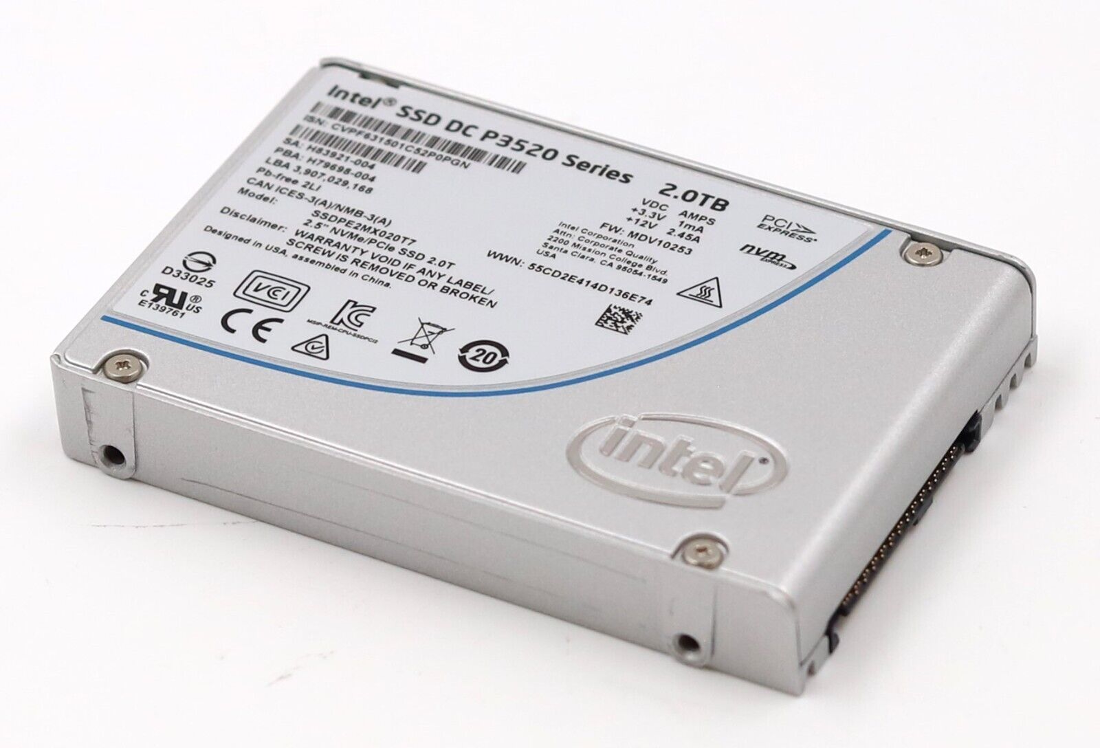 Intel SSD DC P3520 SSDPE2MX020T7 2TB 2.5