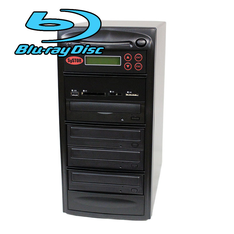 SySTOR 1-3 USB/SD/CF Multi Media Flash Backup CD DVD Blu-ray Duplicator 2YR WRNT