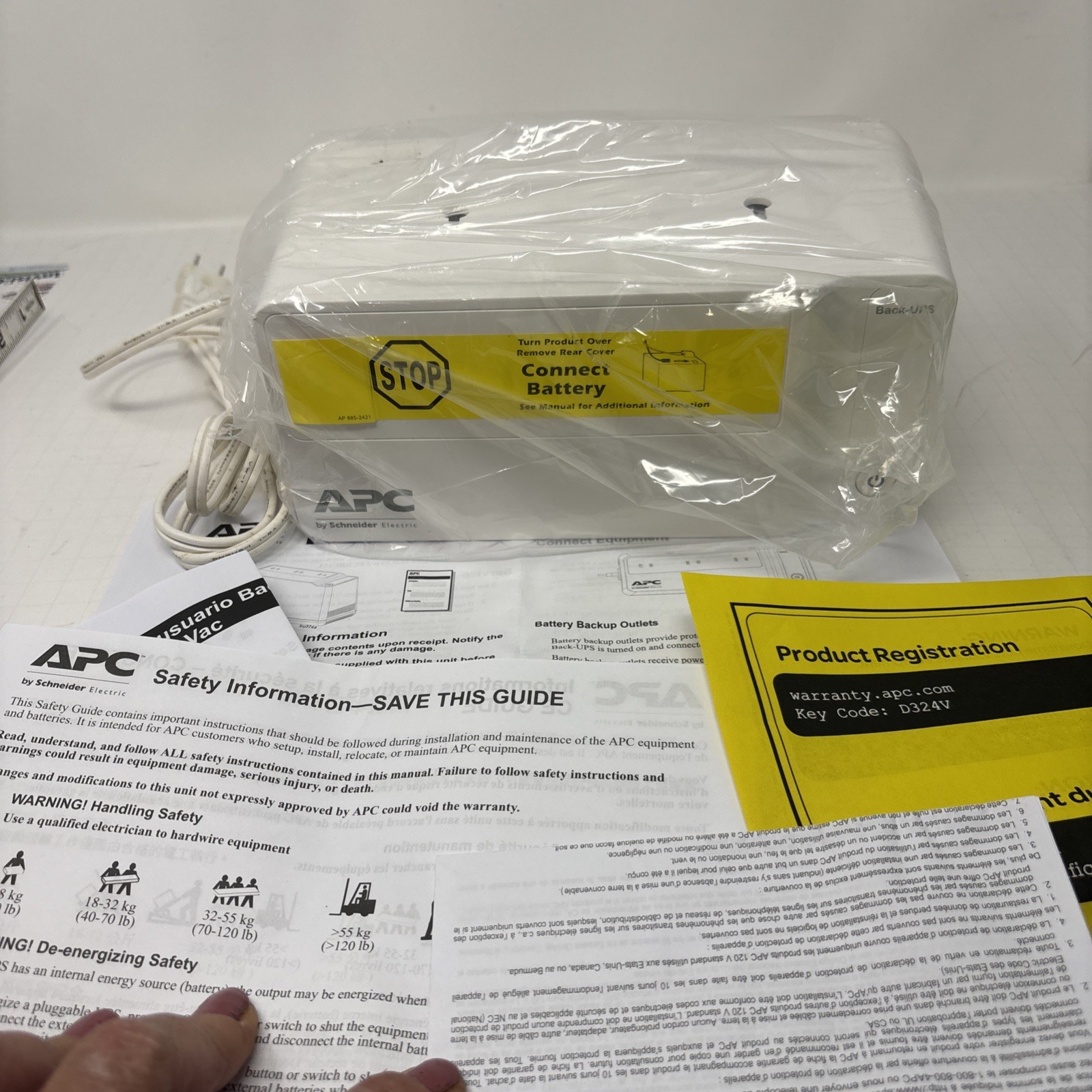  NEW APC Back-UPS Connect BGE70 125VA 75W 3-Outlet Network Power Supply Sealed