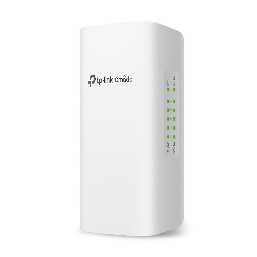5 Port Outdoor PoE Passthrough Gigabit Switch for Surveillance Cameras