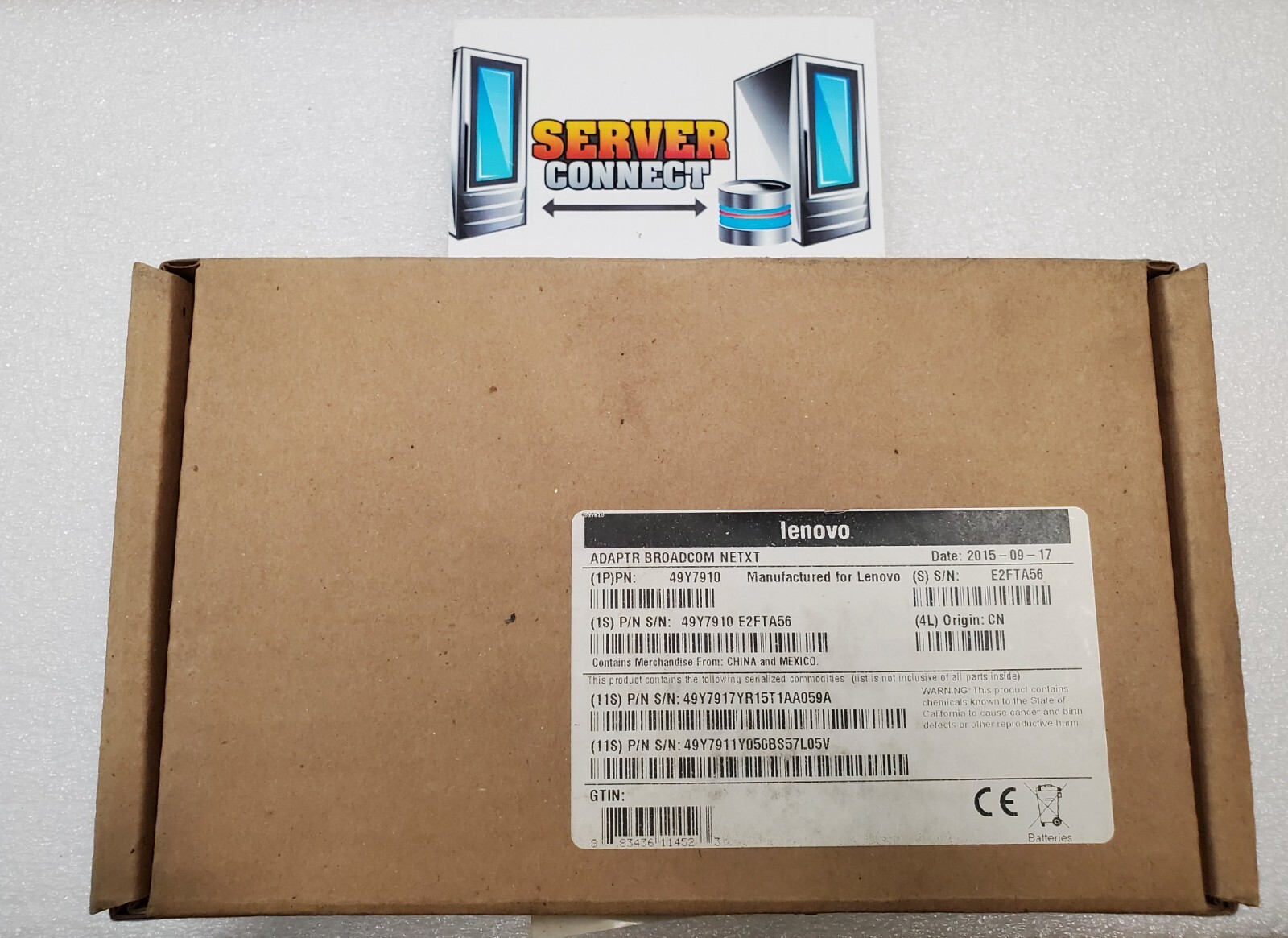 49Y7910 -- IBM NETXTREME II DP 10GBASE-T ADAPTER--  49Y7912