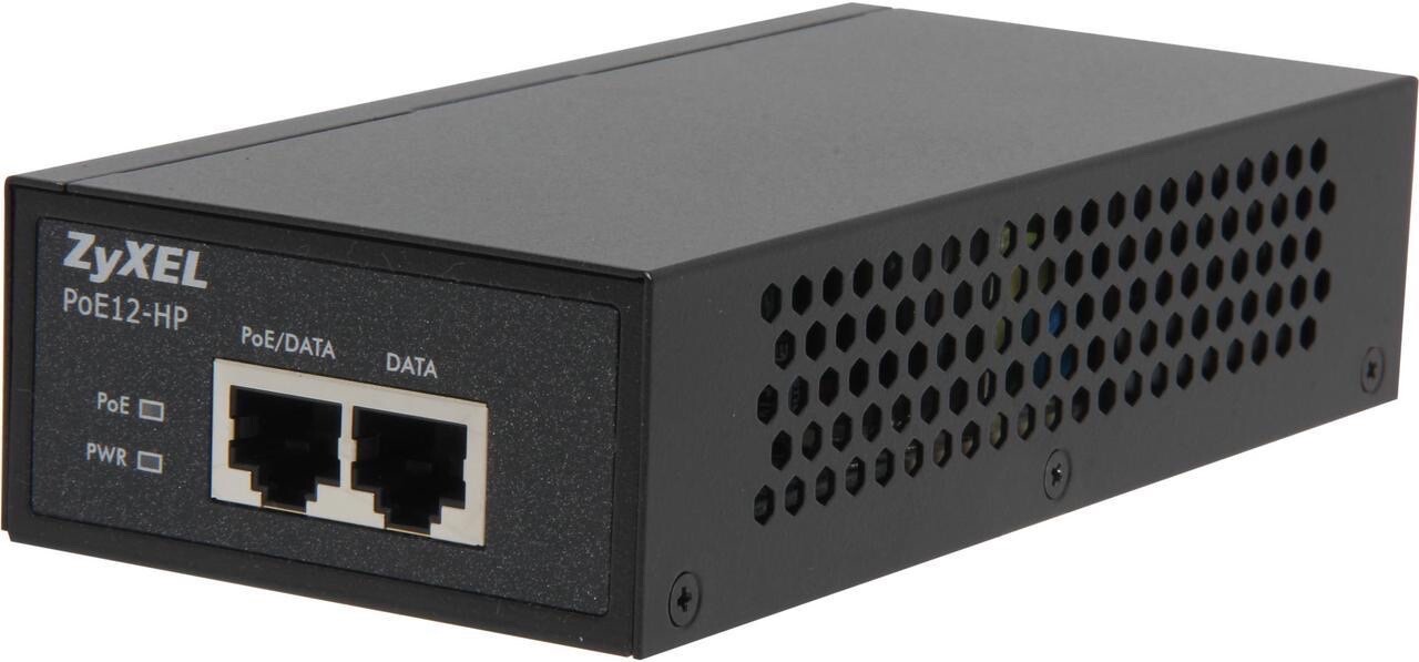 Zyxel PoE-12-HP 802.3at PoE single-port Injector 1000 Mbps 30W