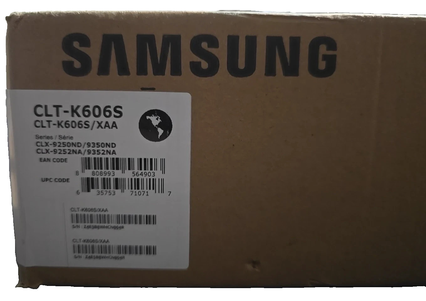 Genuine Samsung SS581A (CLT-K606S) Black Toner Cartridge