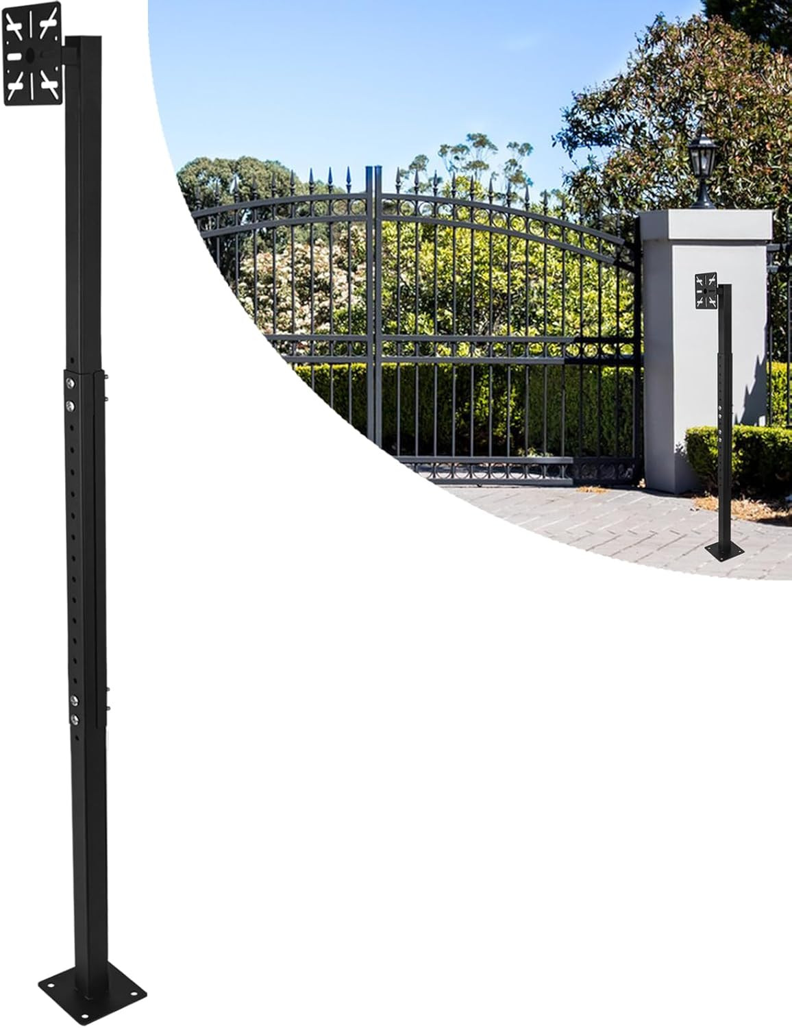 Keypad Mounting Post, Adjustable Heavy-Duty Keypad Pedestal Mount Bracket Univer