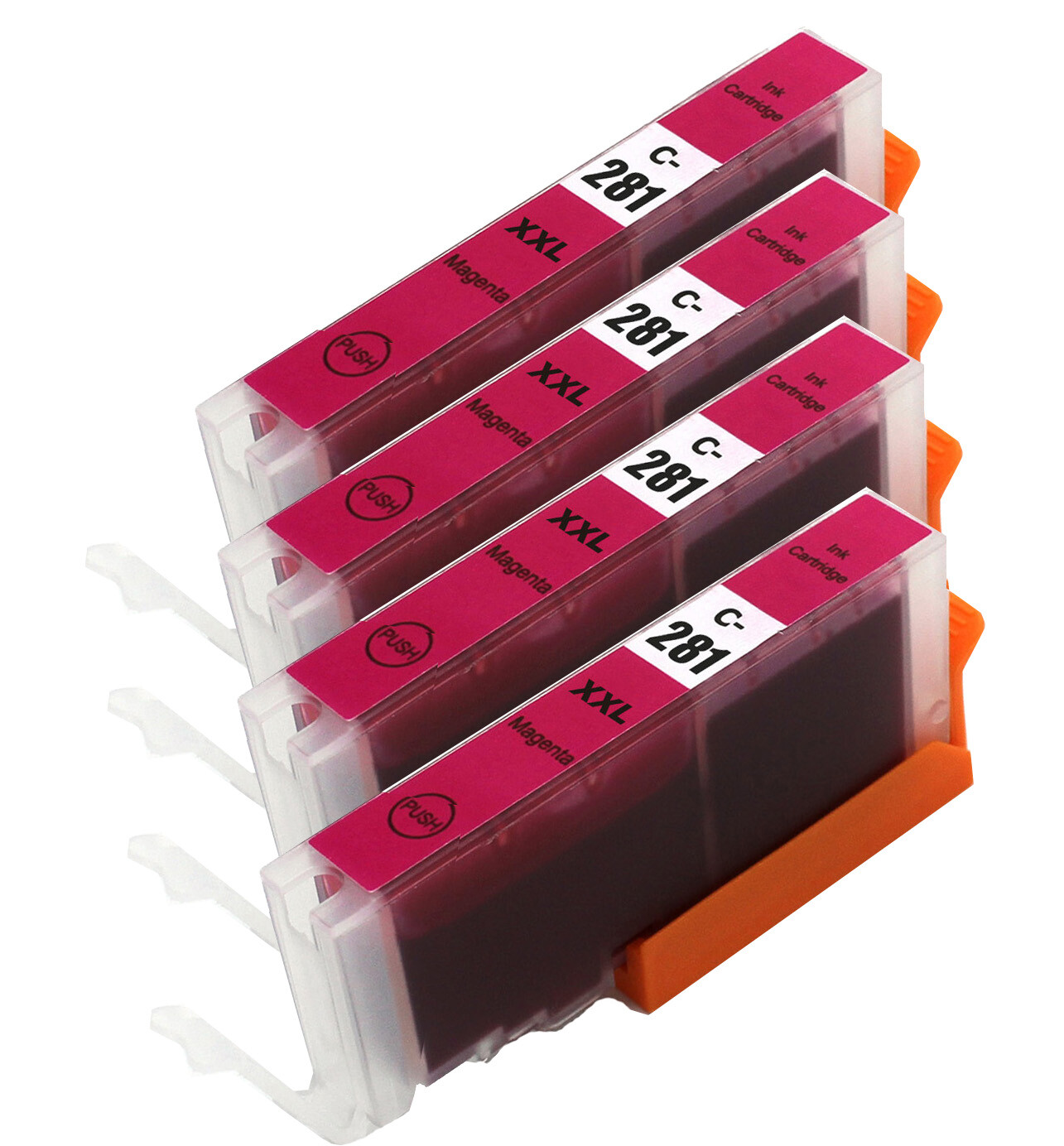 4PK MAGENTA CLI-281XXL Ink Tank +chip use for Canon TR8520 TR8620 TS9520 TS9521C