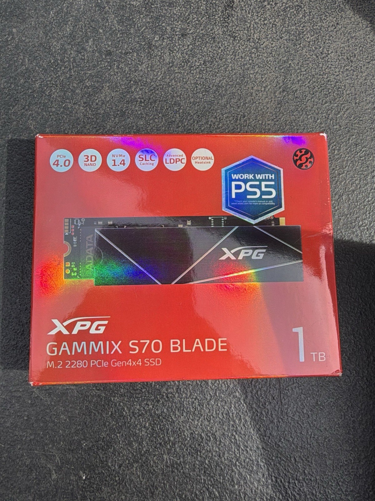 New XPG GAMMIX S70 Blade M.2 2280 1TB PCIe 4x4 SSD DRAM Cache /PS5 7400/6800MB/s