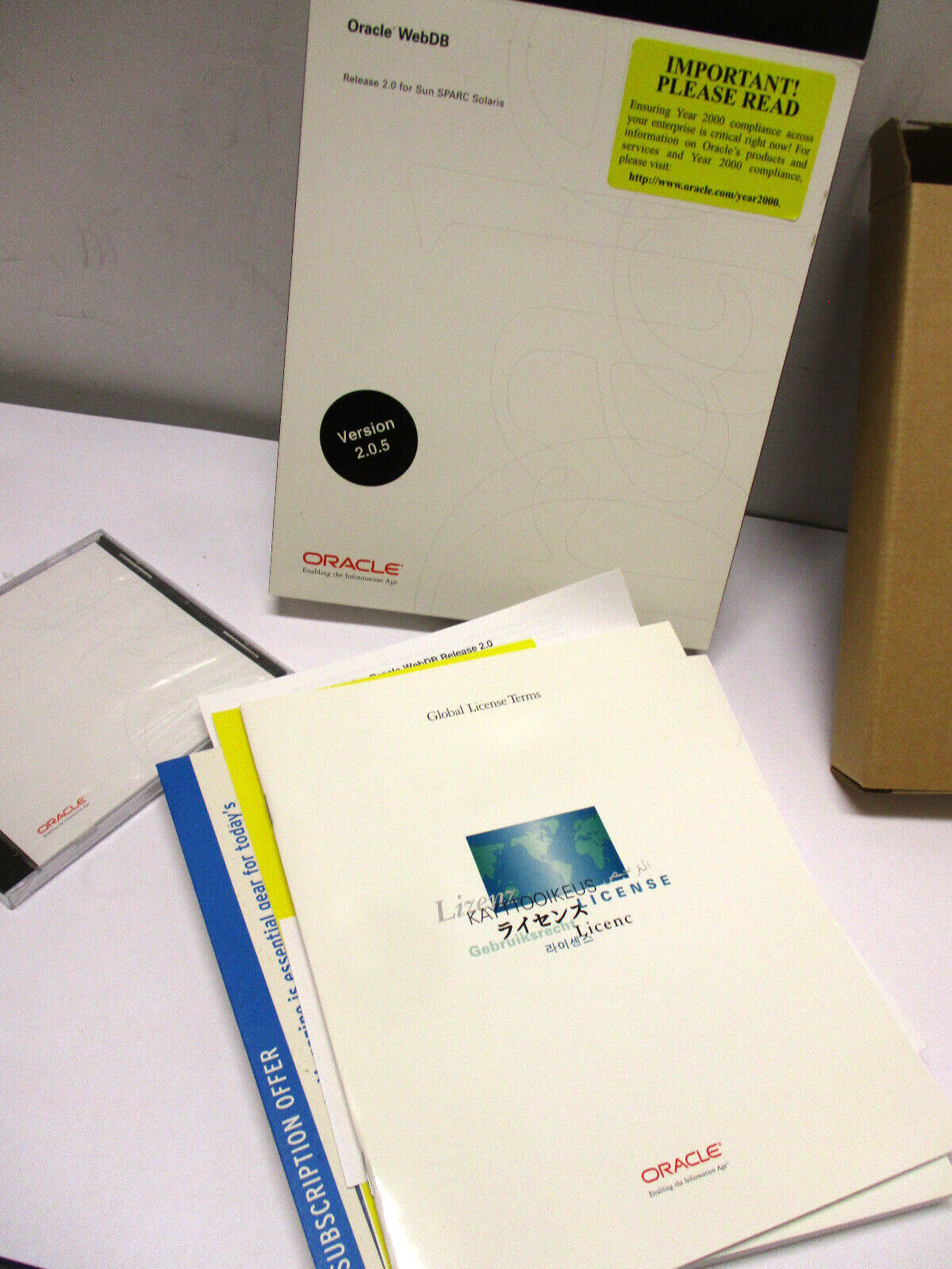 Oracle Enterprise Manager WebBD Oracle8i Client Sun Solaris Software 8.1 CD
